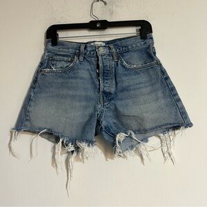 Agolde Parker Long Denim Shorts in Wheel Size 25 Festival Summer Casual Cotton